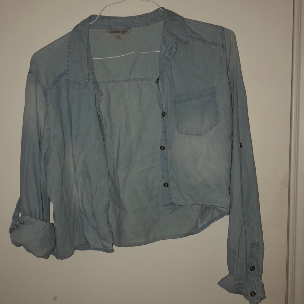 Cropped button down